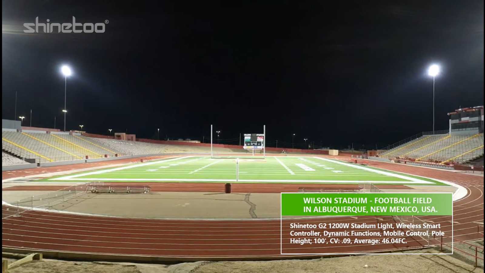 Track and Field Lighting Solutions at Wilson Stadium, New Mexico