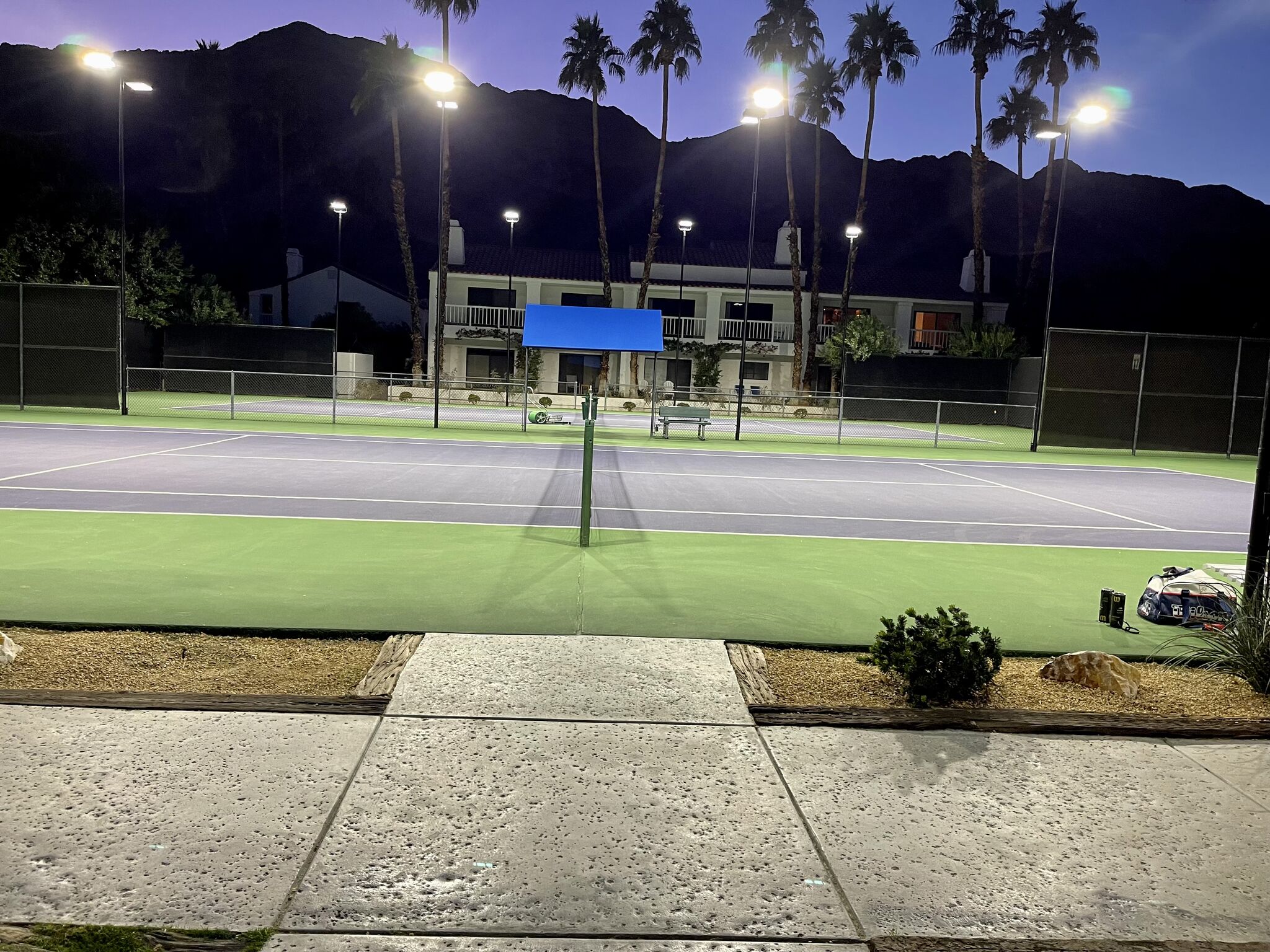 Tennis court lighting at La Quinta Resort and club